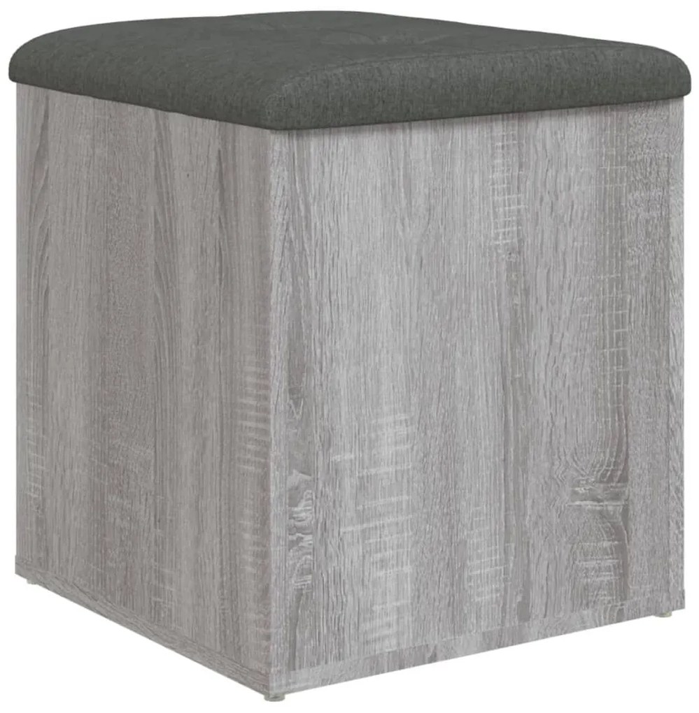 Παγκάκι Αποθήκευσης Γκρι Sonoma 42x42x45 εκ. Επεξεργασμένο Ξύλο - Γκρι