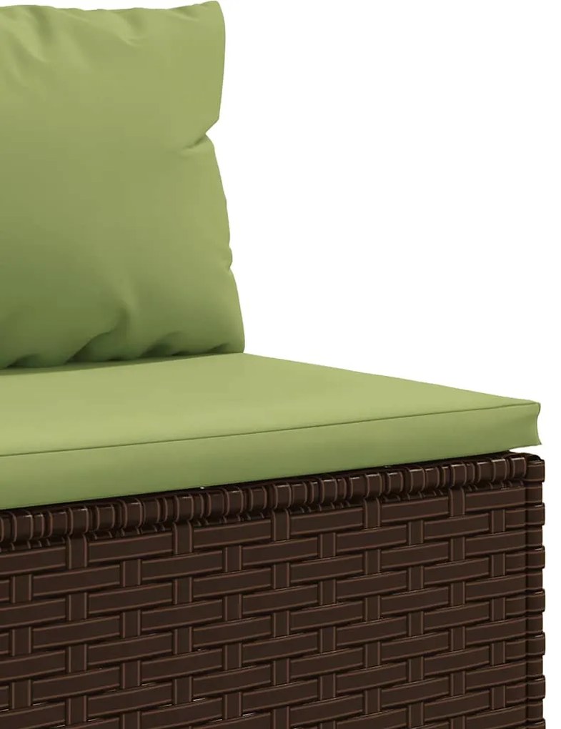 vidaXL Σαλόνι Κήπου Σετ 8 Τεμαχίων Καφέ Συνθετικό Ρατάν με Μαξιλάρια