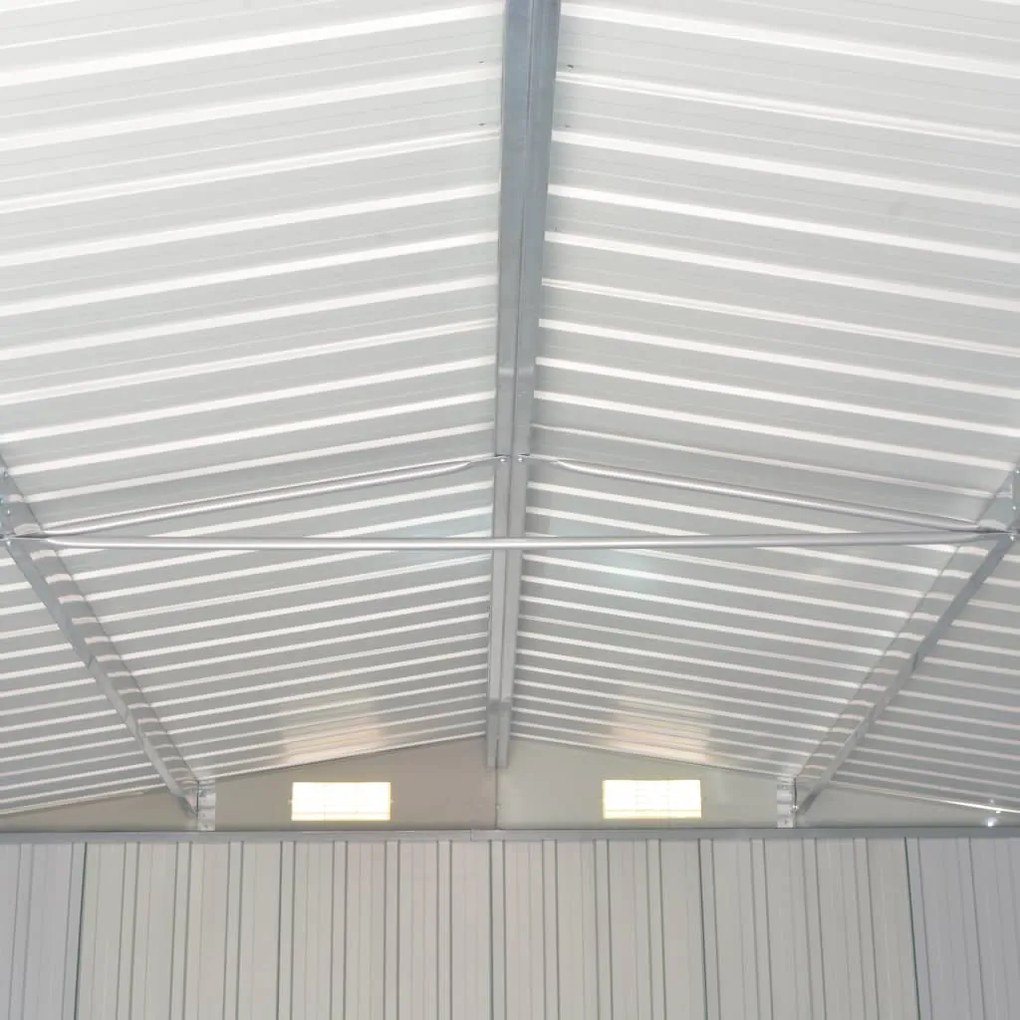 vidaXL Αποθήκη Κήπου Ανθρακί 257 x 779 x 181 εκ. Γαλβανισμένο Ατσάλι