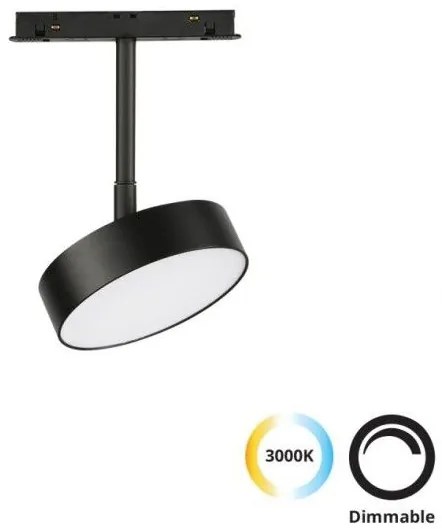 Σποτ Φωτιστικό Μαγνητικής Ράγας LED 13W 3000K Μαύρο 4286500 Magnetic Viokef 4286500 Μαύρο