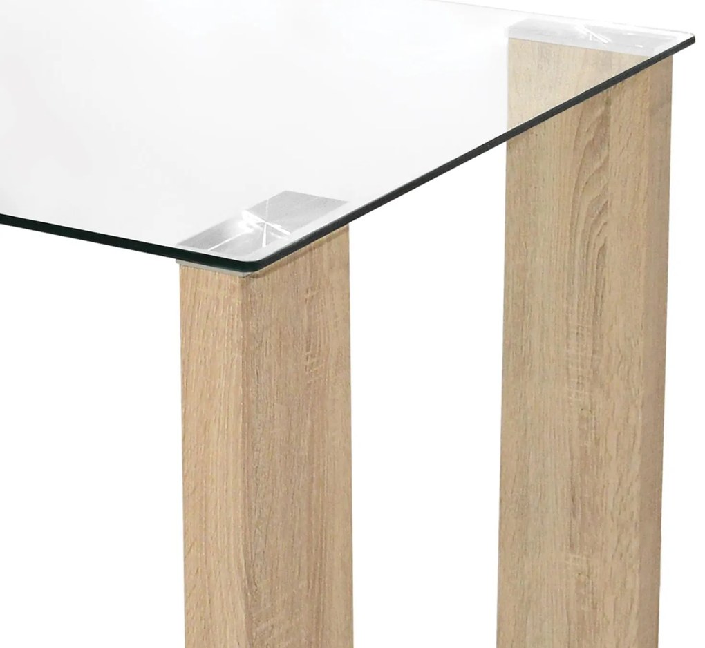 Σετ Τραπεζαρίας MORGAN C21269.02 5 τεμ. Τραπέζι & 4 Καρέκλες σε χρώμα Μπέζ 140x80x75 εκ.