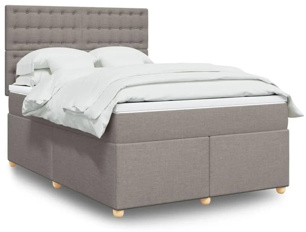 ΚΡΕΒΑΤΙ BOXSPRING ΜΕ ΣΤΡΩΜΑ TAUPE 160X200 ΕΚ. ΥΦΑΣΜΑΤΙΝΟ 3291349