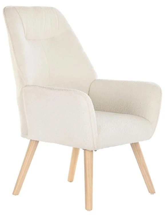 Πολυθρόνα DKD Home Decor Κρεμ Φυσικό 65 x 75 x 96 cm