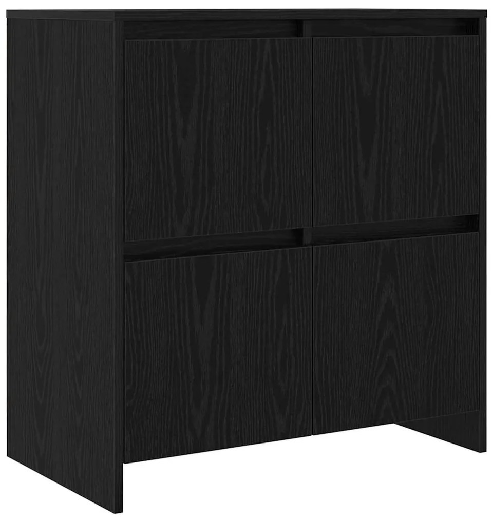 vidaXL Παραδοσιακά Πλευρικά Έπιπλα 2 pcs Μαύρη δρυς 70 x 41 x 75 εκ.