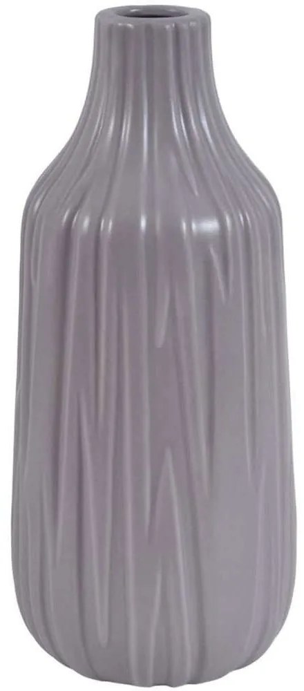 Βάζο Ανάγλυφο 832798 15x15x37,5cm Grey Ankor Ceramic