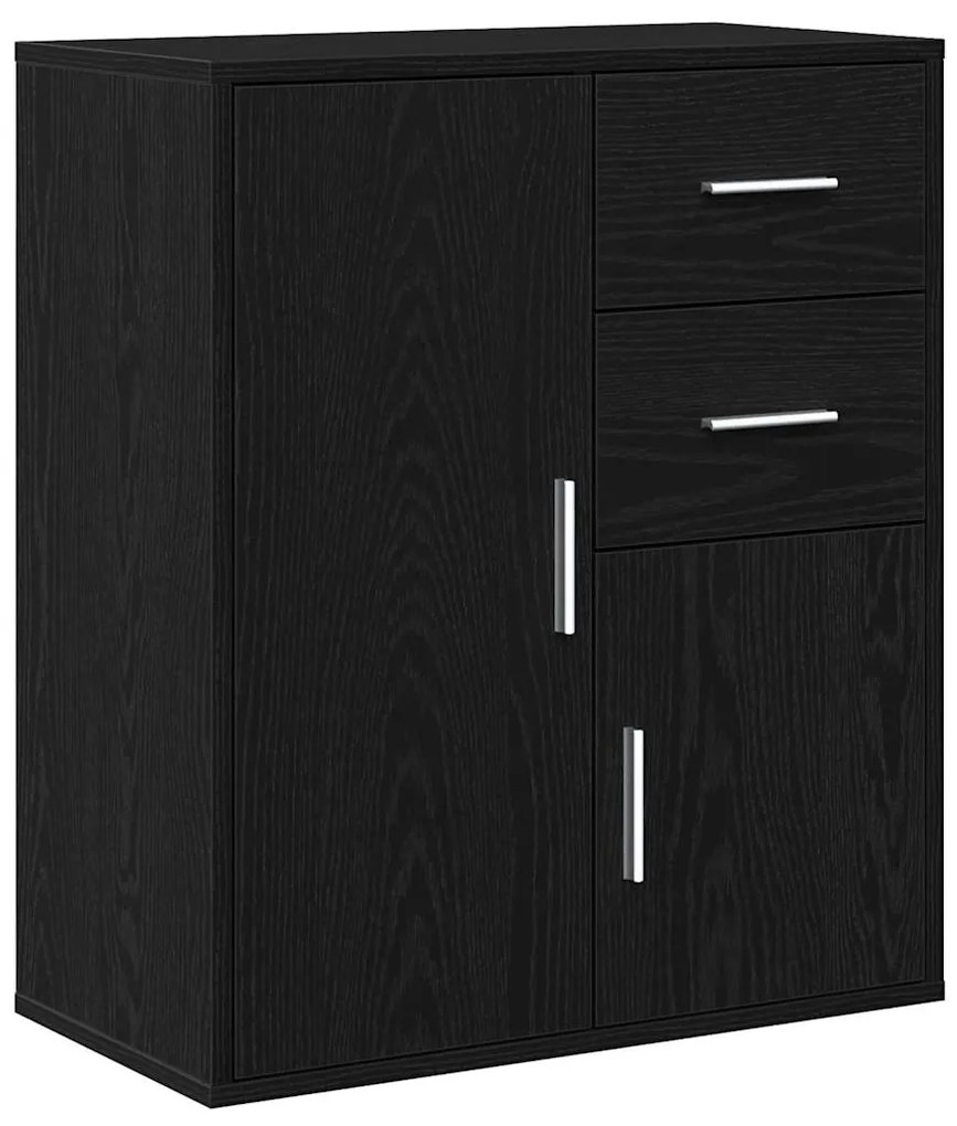 vidaXL Πλαϊνό γραφείο Μαύρη Οξυά 60 x 31 x 70 εκ Επεξεργασμένο ξύλο