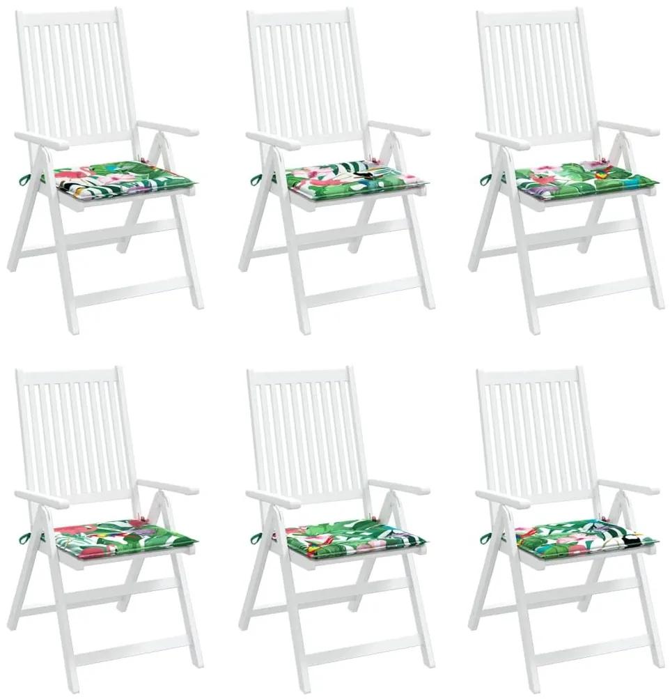 Μαξιλάρια Καρέκλας 6 τεμ. Πολύχρωμα 40 x 40 x 3 εκ. Υφασμάτινα - Πολύχρωμο