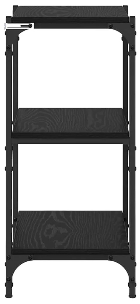 vidaXL Βιβλιοθήκη Μαύρη δρυς 40 x 33 x 71 εκ Επεξεργασμένο ξύλο