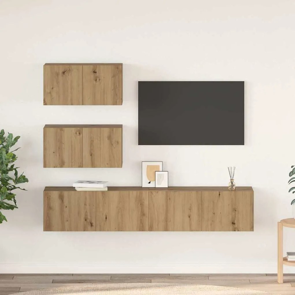 vidaXL Σετ επίπλου τηλεόρασης 4 pcs artisan δρυς 80 x 30 x 30 εκ