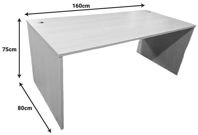 Γραφείο εργασίας Armadi σε Sonoma - Λευκό 160x80x75εκ 160x80x75 εκ.