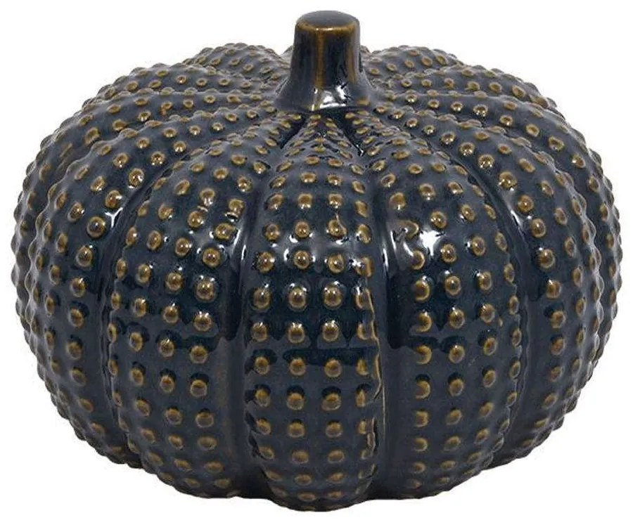 Διακοσμητική Κολοκύθα 023-223-089 15x15x10cm Blue Black-Gold Ceramic