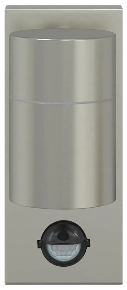 vidaXL Φωτιστικό Τοίχου Για Εξωτερικούς Χώρους 2 pcs Ασημί