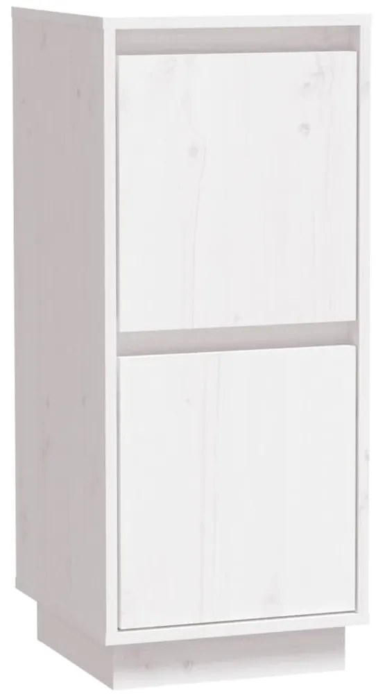 vidaXL Ντουλάπι Λευκό 31,5 x 34 x 75 εκ. από Μασίφ Ξύλο Πεύκου