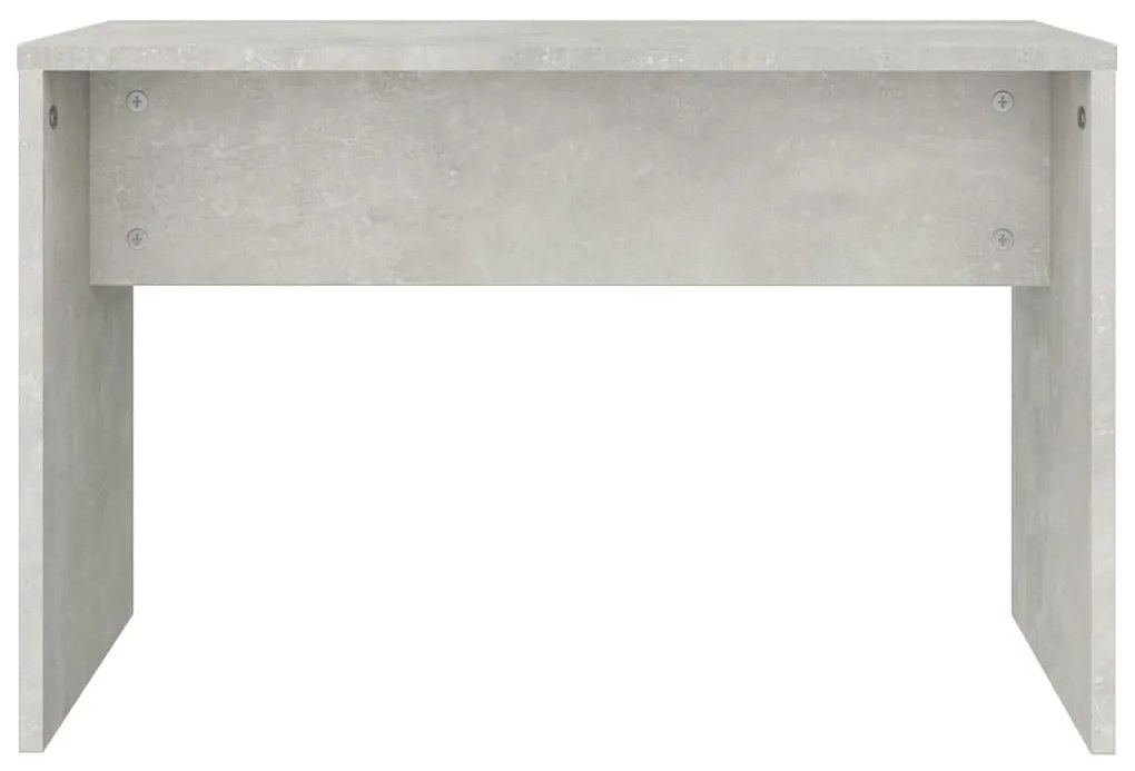 vidaXL Σκαμπό Μπουντουάρ Γκρι Σκυροδέματος 70 x 35 x 45 εκ. Επεξ. Ξύλο