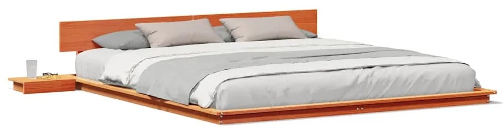 vidaXL Σκελετός Κρεβατιού Καφέ 200 x 200 cm ξύλο