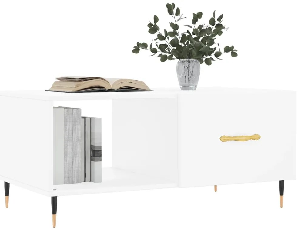 vidaXL Τραπεζάκι Σαλονιού Λευκό 90x50x40 εκ. Επεξεργασμένο Ξύλο