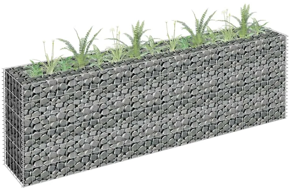 vidaXL Συρματοκιβώτιο-Γλάστρα Υπερυψωμένη 180x30x60 εκ. Γαλβ. Χάλυβας