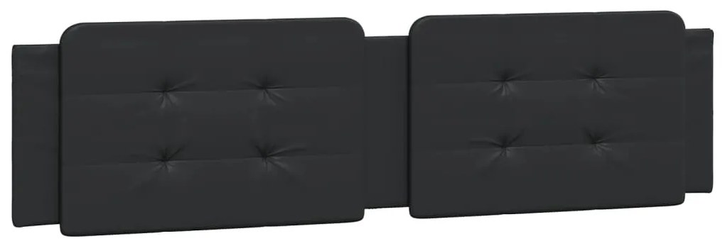 vidaXL Μαξιλάρι για Κεφαλάρι Zadar Μαύρο 200 εκ. από Συνθετικό Δέρμα