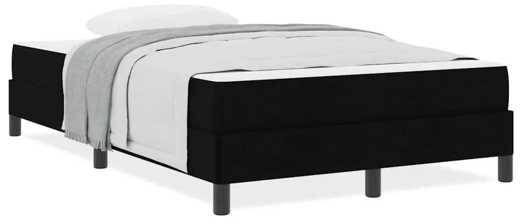 vidaXL Κρεβάτι με ελατήρια με στρώμα Μαύρο 120 x 200 cm ύφασμα