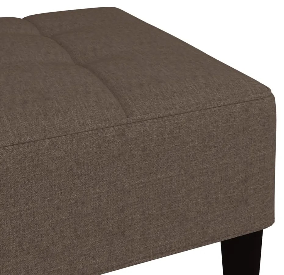 vidaXL Σκαμπό Taupe από Ύφασμα Μικροϊνών