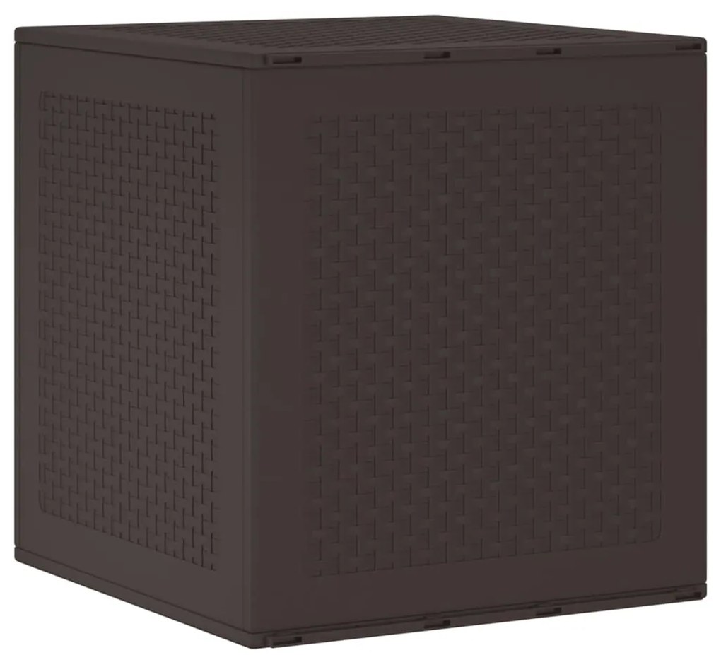 vidaXL Κουτί αποθήκευσης κήπου Καφέ 55 x 53 x 57 εκ. Πολυπροπυλένιο
