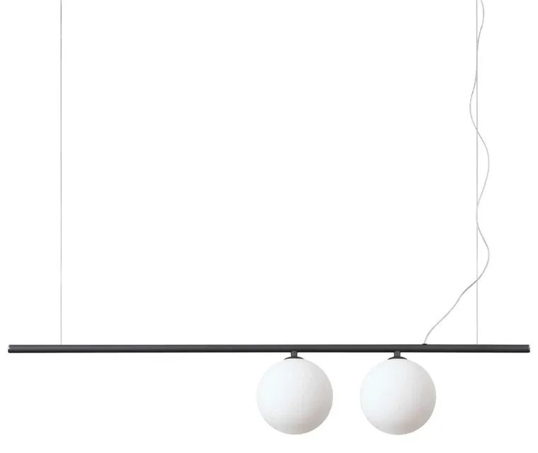 Φωτιστικό Οροφής - Ράγα Perline 306995 100,5x220cm G9 max 2x40W Black Ideal Lux