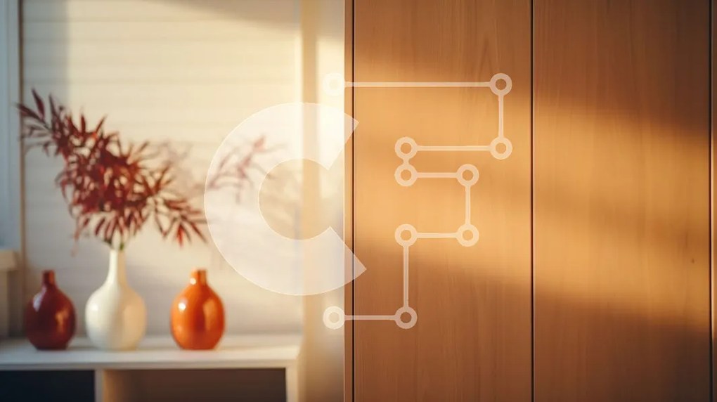 Intra Συλλεκτικό Ξύλινο Παζλ Plywood  4mm - Άνετο δωμάτιο με ξύλινο τοίχο και πολύχρωμα βάζα Σε Ξύλινο Κουτί - Διαστάσεις Puzzle: 10x10 cm – 25 κομμάτια