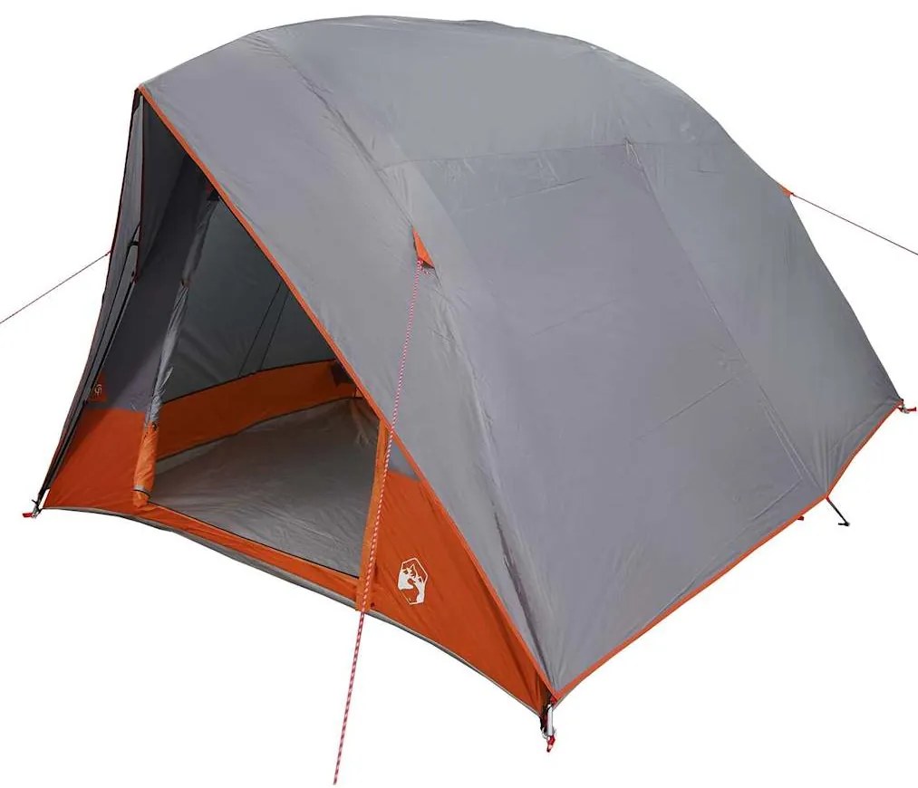 vidaXL Σκηνή Camping Γκρι και πορτοκαλί 275 x 230 x 140 εκ.