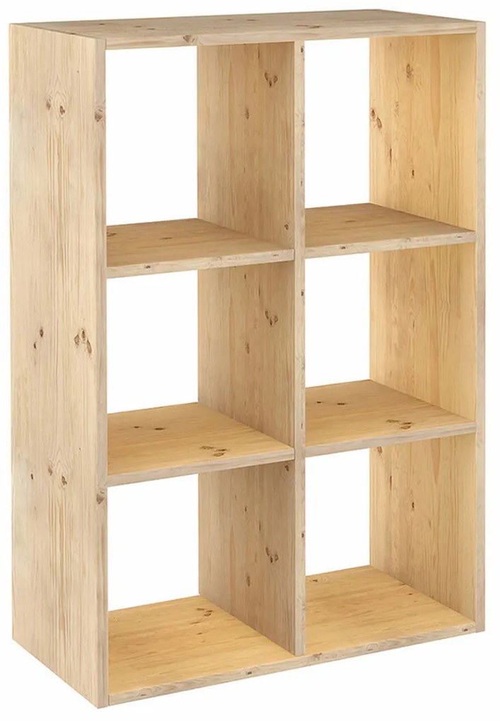 Ράφια Astigarraga Dinamic 6 Καφέ Φυσικό Τζίντζερ 70,8 x 33 x 105,4 cm Κύβοι Ενότητες