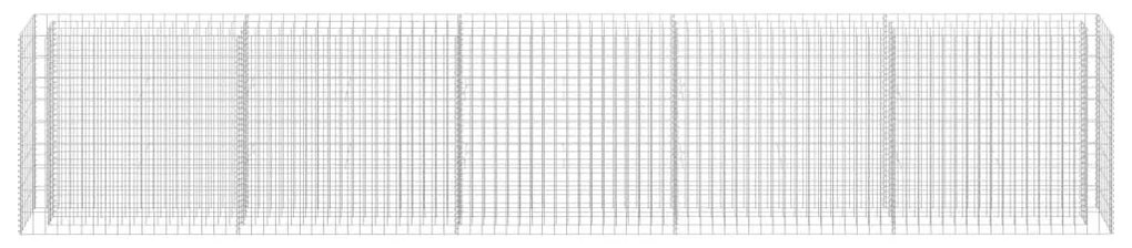 Συρματοκιβώτιο-Γλάστρα Υπερυψωμένη 450x30x90 εκ. Γαλβ. Χάλυβας - Ασήμι