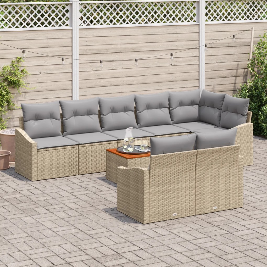 vidaXL Σετ Σαπούνιών Κήπου 9 pcs Beige, ανοιχτό γκρι 55 x 55 x 37 εκ