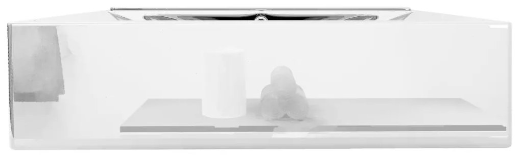 Νιπτήρας με Οπή Υπερχείλισης Ασημί 60 x 46 x 16 εκ. Κεραμικός - Ασήμι