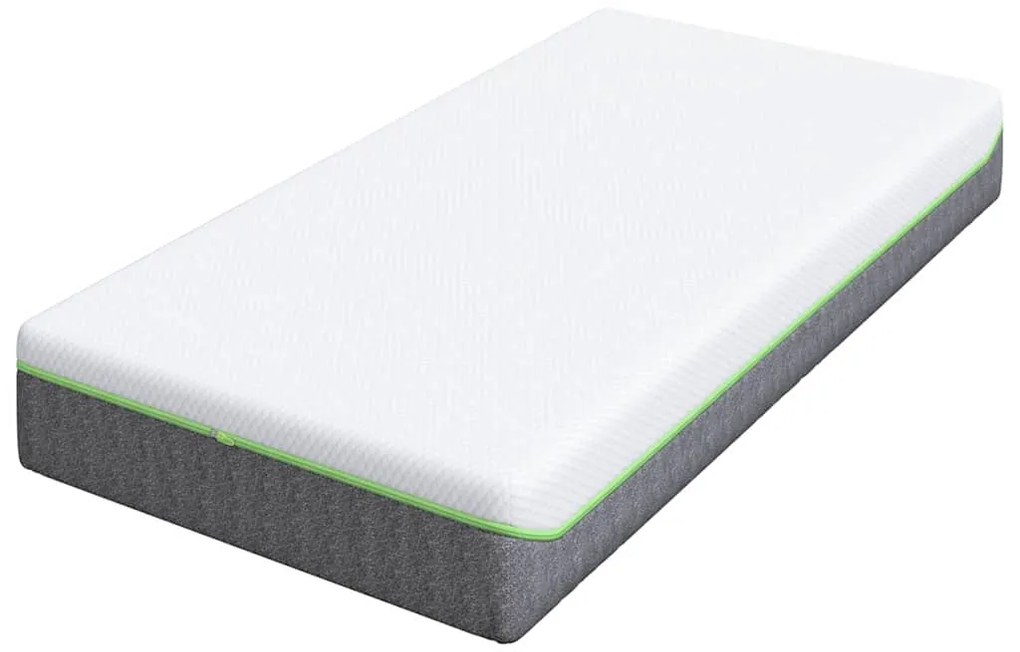 vidaXL Στρώμα Λευκό και Γκρι 80 x 160 cm Τσέπες ελατηρίων