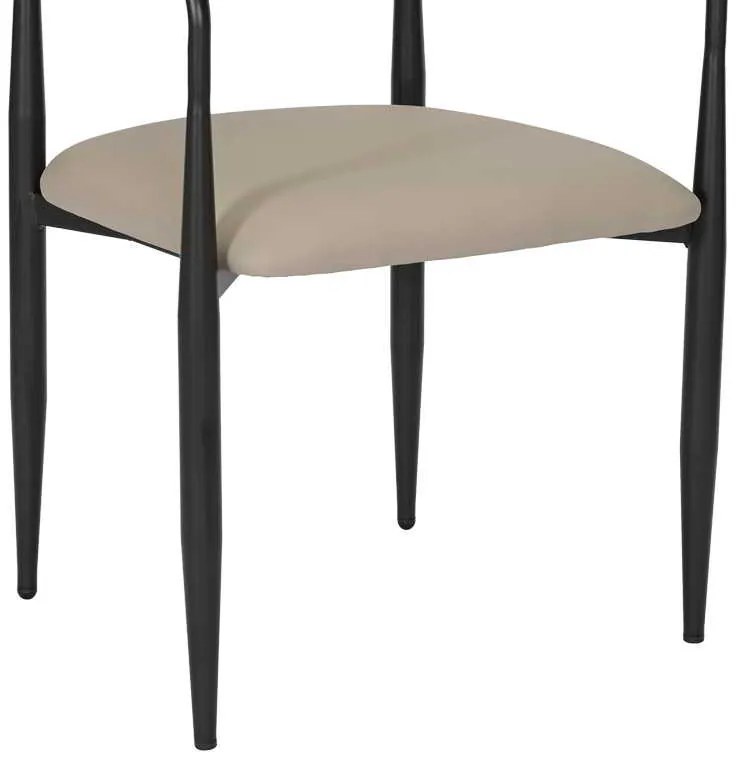 Πολυθρόνα Kalone pakoworld pu σε γκρι-μπεζ απόχρωση 56x55x78εκ