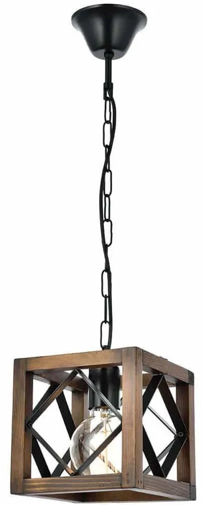 Φωτιστικό Οροφής Zikzak 890BCN1107 18x50cm 1xE27 40W Walnut-Black Opviq