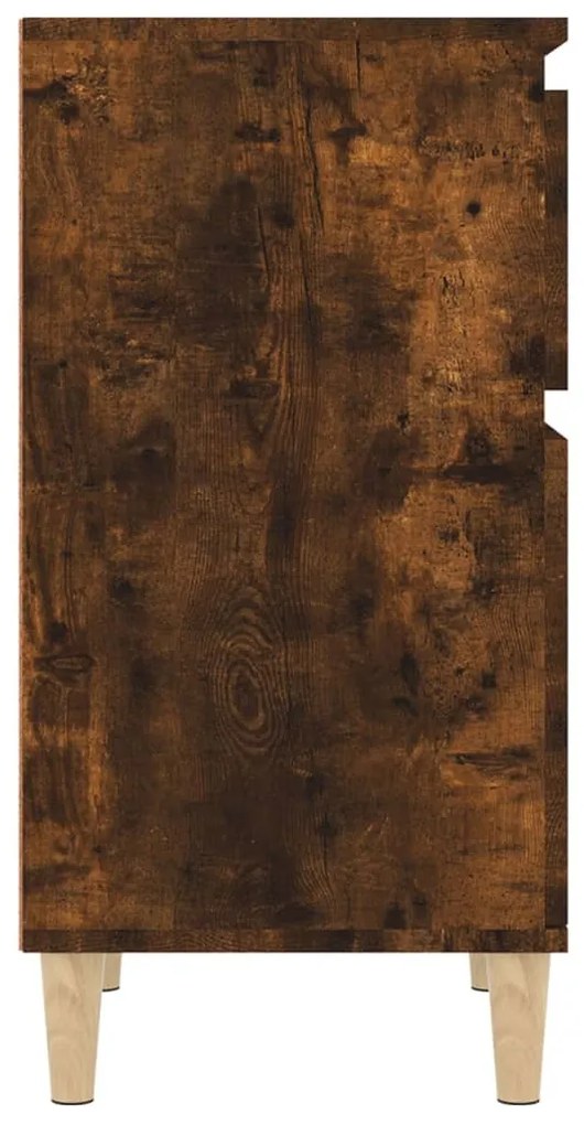 vidaXL Κομοδίνο Καπνιστή Δρυς 40x35x70 εκ.