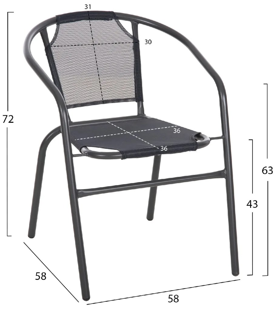 ΠΟΛΥΘΡΟΝΑ ΕΞ.ΧΩΡΟΥ LEDAN HM5977.01 ΜΕΤΑΛΛO &amp; TEXTILENE ΓΚΡI 55x58x72Υεκ.