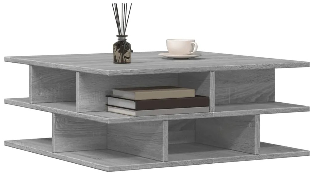 vidaXL Τραπεζάκι Σαλονιού Γκρι Sonoma 70x70x29 εκ. Επεξεργασμένο Ξύλο
