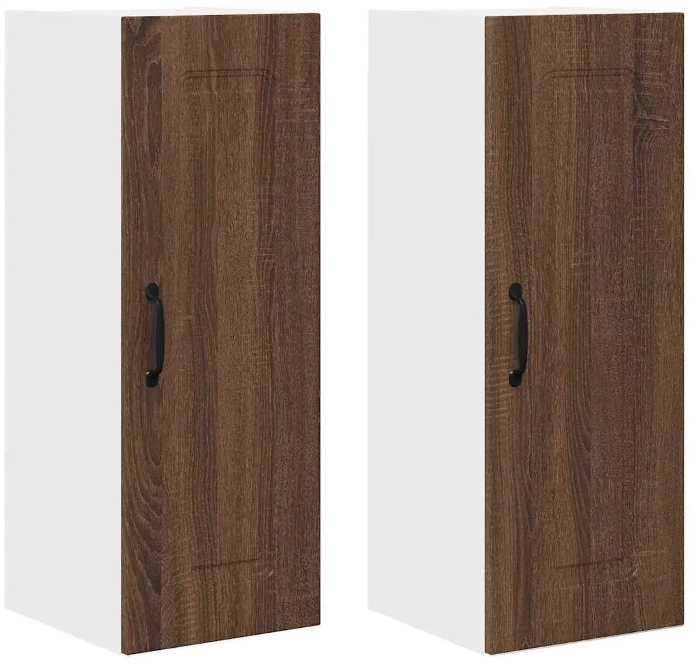 vidaXL Ντουλάπα Κουζίνας Kalmar 2 pcs Καφέ δρυς 30 x 31 x 80 εκ.