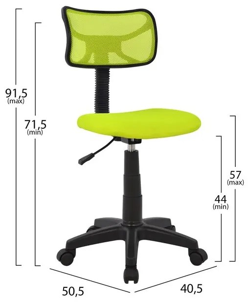 ΚΑΡΕΚΛΑ ΓΡΑΦΕΙΟΥ AKHILA HM1026.03 ΛΑΧΑΝΙ ΥΦΑΣΜΑ MESH 40,5x50,5x91,5 εκ.