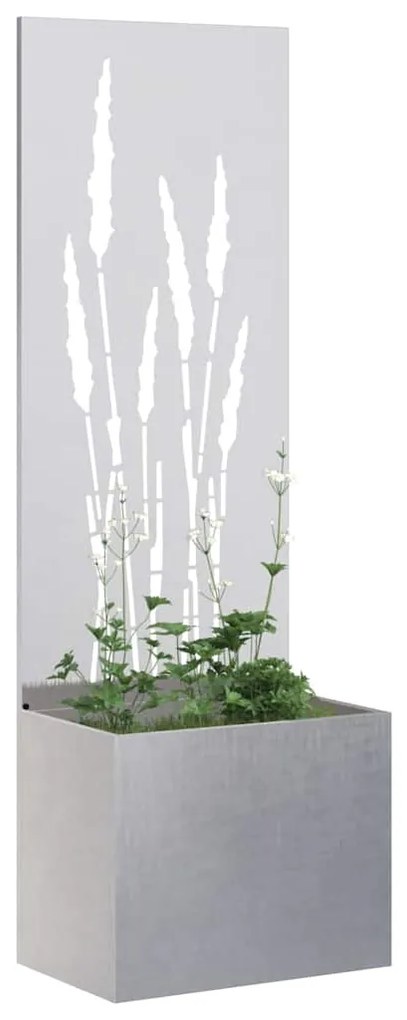 vidaXL Οθόνη Ιδιωτικότητας Κήπου Ασημί 50 x 140 cm Ανοξείδωτο ατσάλι