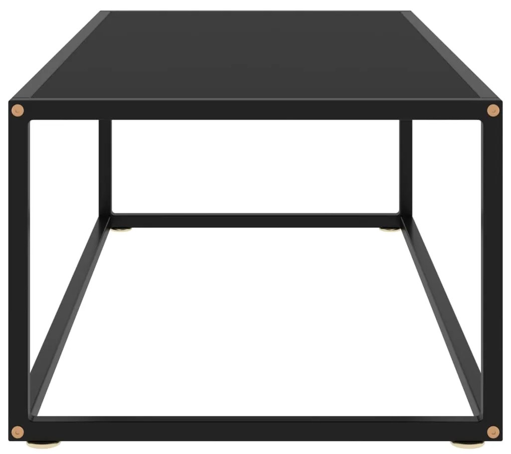vidaXL Τραπεζάκι Σαλονιού Μαύρο 100 x 50 x 35 εκ. με Μαύρο Γυαλί