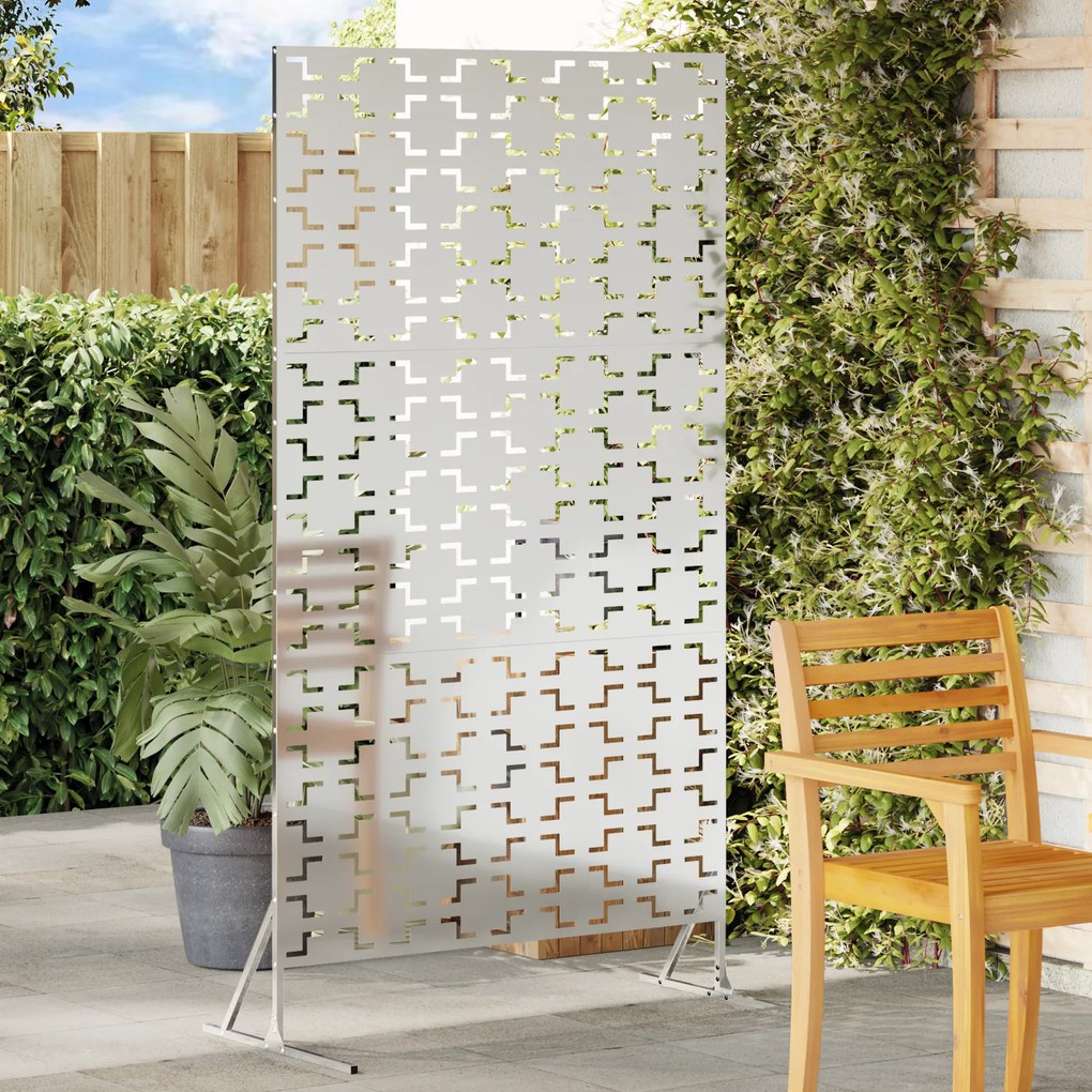 vidaXL Αδιαφανής Οθόνη 100x50x180 εκ από Γαλβανισμένο Χάλυβα