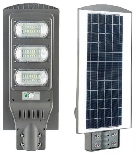 Ηλιακό Φωτιστικό Δρόμου Κεφαλή LED 90W Μαύρο ΙΡ65 Ανιχνευτής Κίνησης Τηλεχειριστήριο 22245 Interlight-22245-Μαύρο 22245