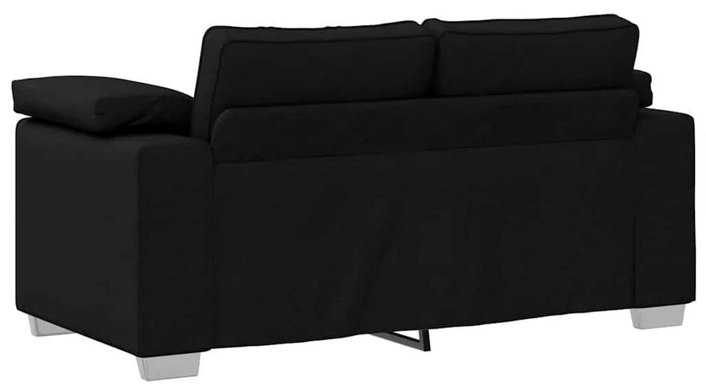 vidaXL Καναπές με μαξιλάρι Μαύρο 160 x 77 x 82 εκ ύφασμα