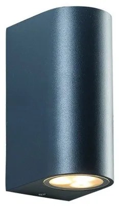 Απλίκα Φωτιστικό Τοίχου LED 2xGU10 3W IP65 Κύλινδρος ACA-SL8211GU10G-Γκρι SL8211GU10G