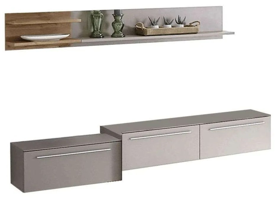 Σύνθεση Τοίχου Binz-3 Binz_36_ec-3 240x206x37cm Grey-Natural