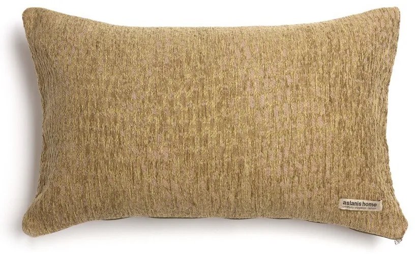 Μαξιλαροθήκη Διακοσμητική Ismaros Classic Olive-Beige Aslanis Home 30X50 Βαμβάκι-Chenille