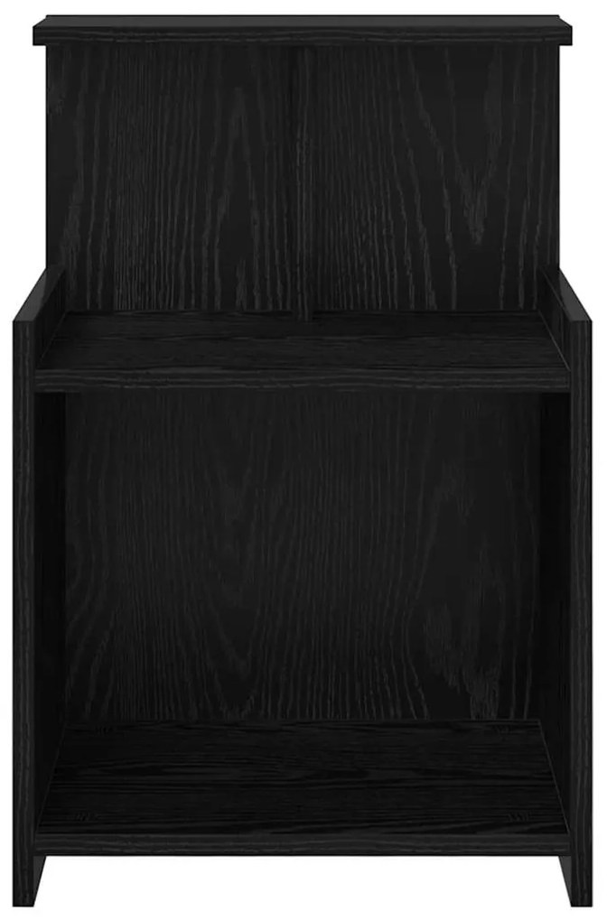 vidaXL Κομοδίνο 2 pcs Μαύρη δρυς 40 x 35 x 60 εκ. Επεξεργασμένο ξύλο