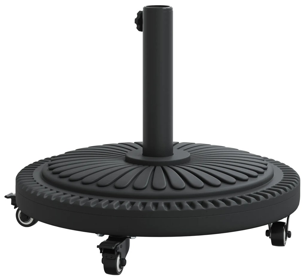 vidaXL Βάση ομπρέλας με ρόδες για πόλους Ø38-48mm, 13kg.